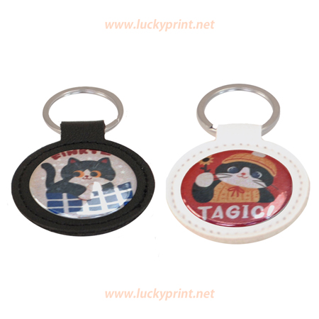 円形 37mm ベルクロ キーホルダー パーツセット / ユニーク マジックテープ付 初登場